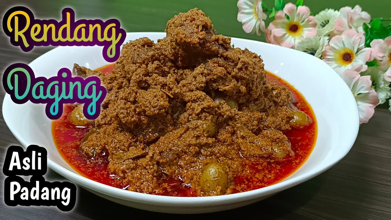 Masakan RESEP RENDANG DAGING LEZAT ASLI PADANG | UNTUK TAKARAN SATU KILO DAGING Yang Nikmat