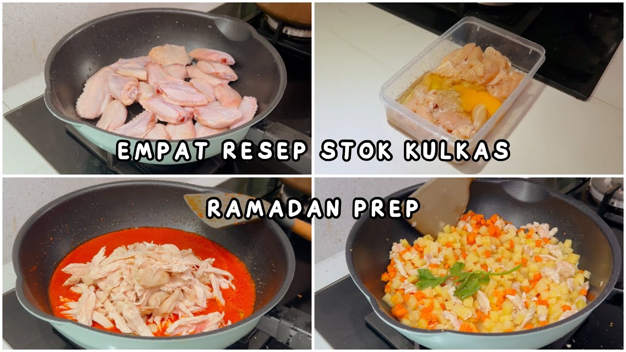 Tutorial Memasak 4 RESEP, MASAKAN STOK KULKAS, RAMADAN PREP, MENU SAHUR dan BERBUKA Yang Lezat